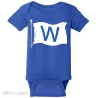 Chicago Win W Flag Baseball Baby Bodysuit thumb 0