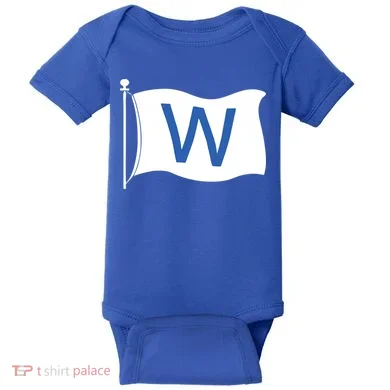Chicago Win W Flag Baseball Baby Bodysuit