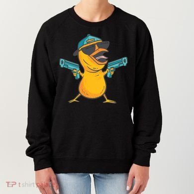 Chick Cartoon With Guns Women's Sweatshirt