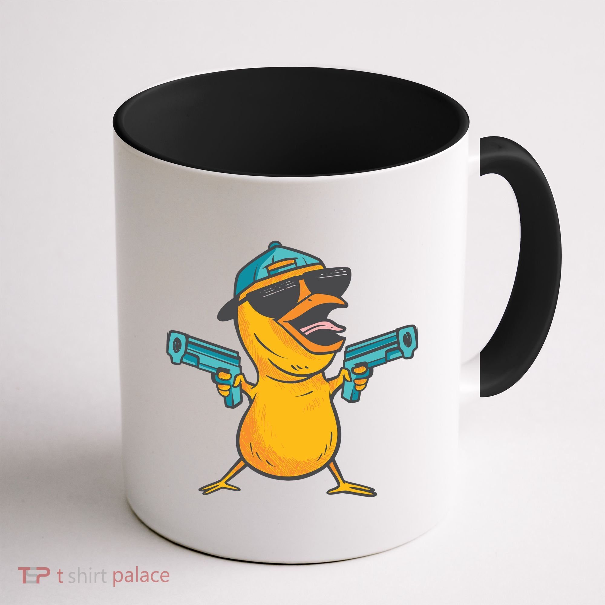Chick Cartoon With Guns Coffee Mug