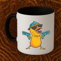 Chick Cartoon With Guns Coffee Mug thumb 2