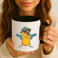 Chick Cartoon With Guns Coffee Mug thumb 3