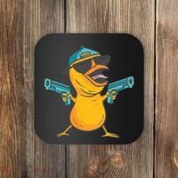 Chick Cartoon With Guns Coaster thumb 0