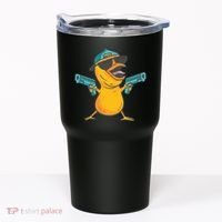 Chick Cartoon With Guns Tumbler thumb 0