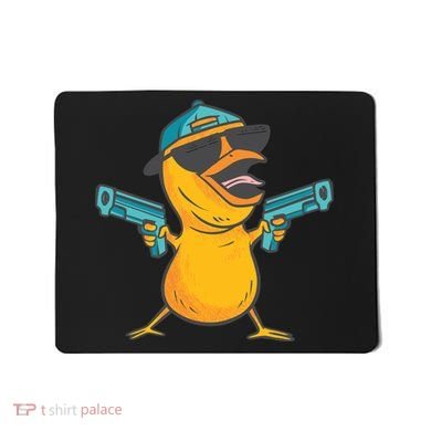 Chick Cartoon With Guns Mousepad