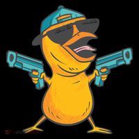 Chick Cartoon With Guns Mousepad thumb 1