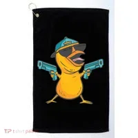 Chick Cartoon With Guns Golf Towel thumb 0