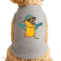 Chick Cartoon With Guns Doggie Tank thumb 0