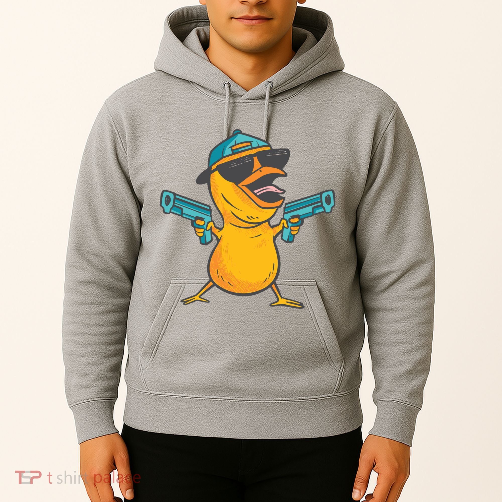 Chick Cartoon With Guns Hoodie