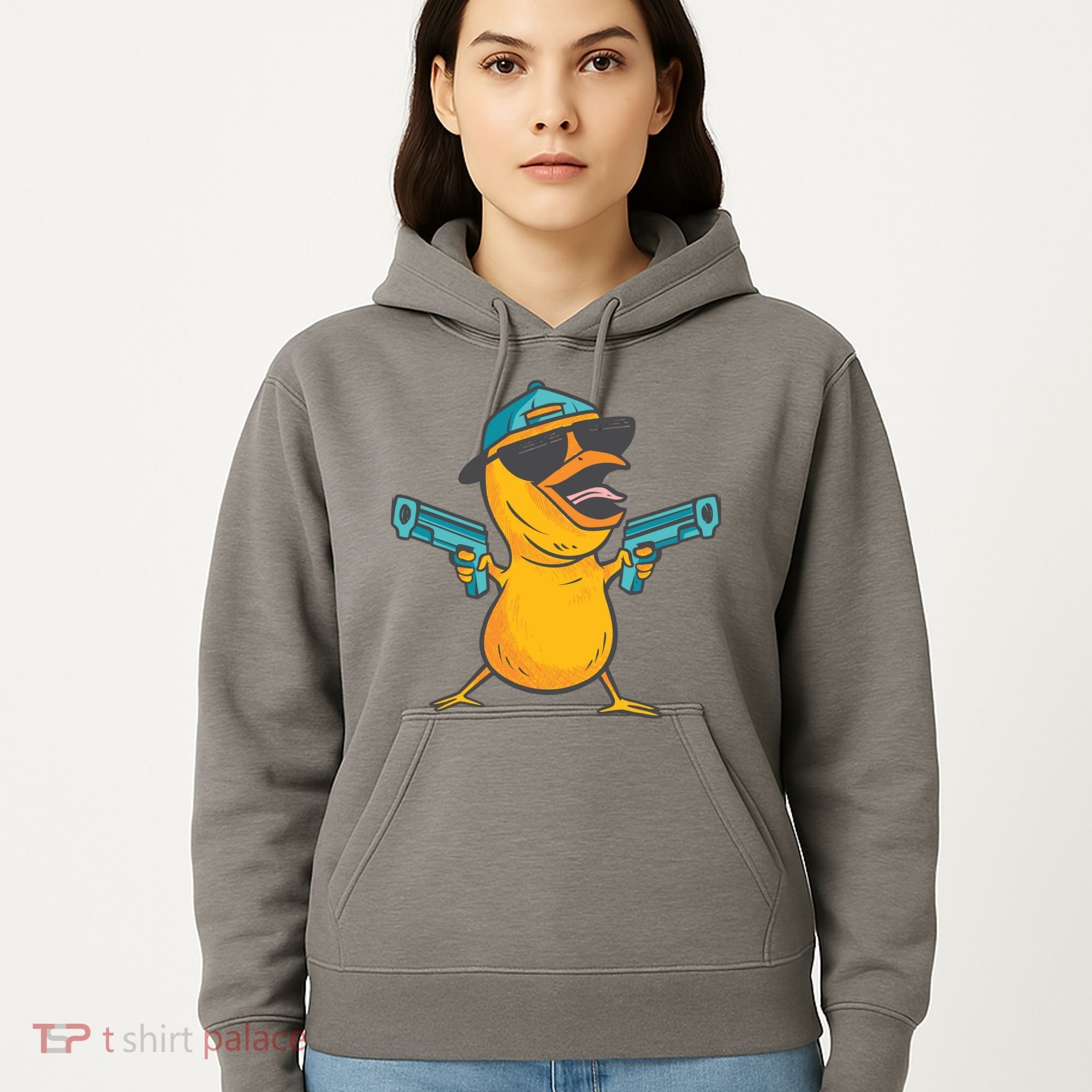 Chick Cartoon With Guns Hoodie