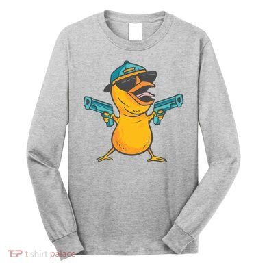 Chick Cartoon With Guns Long Sleeve Shirt