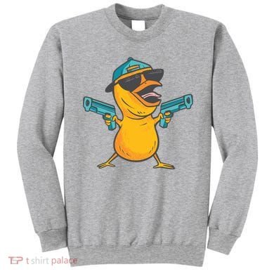 Chick Cartoon With Guns Sweatshirt