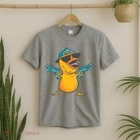 Chick Cartoon With Guns T-Shirt thumb 2