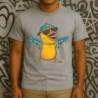 Chick Cartoon With Guns T-Shirt thumb 3