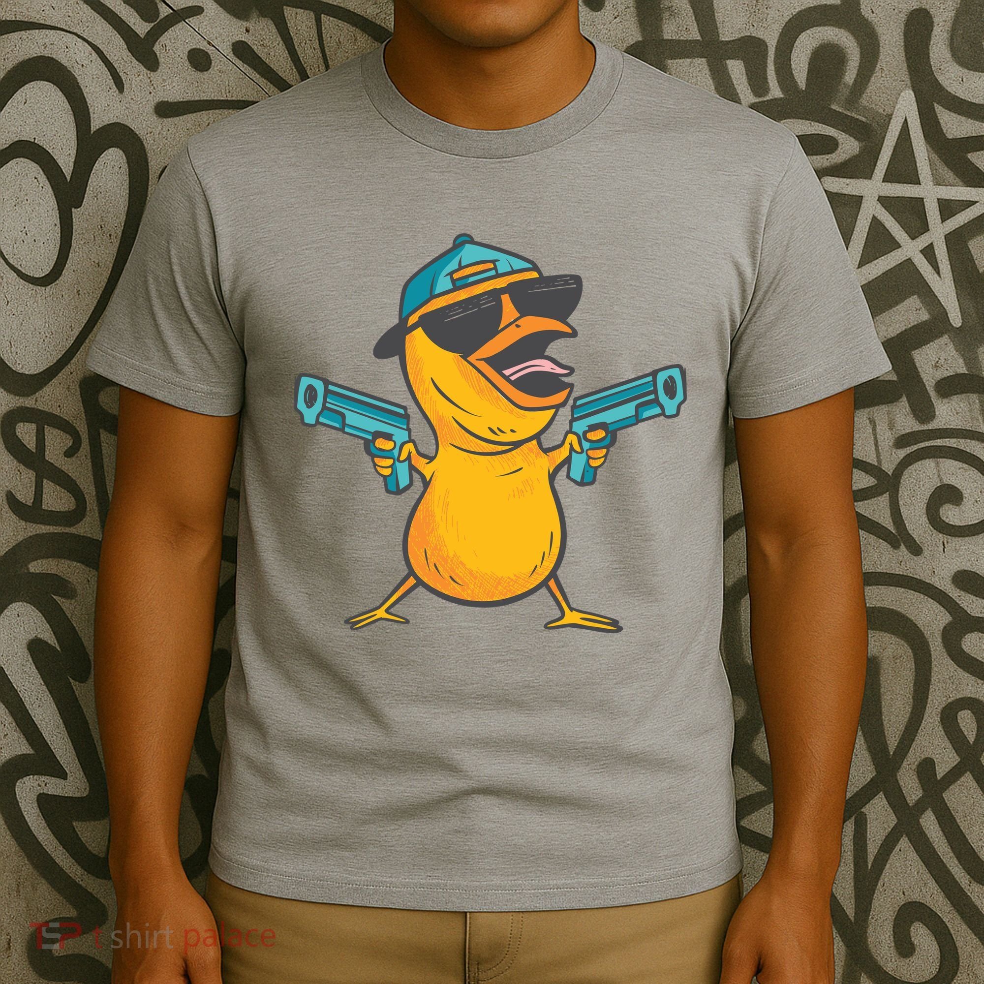 Chick Cartoon With Guns T-Shirt