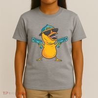 Chick Cartoon With Guns T-Shirt thumb 4