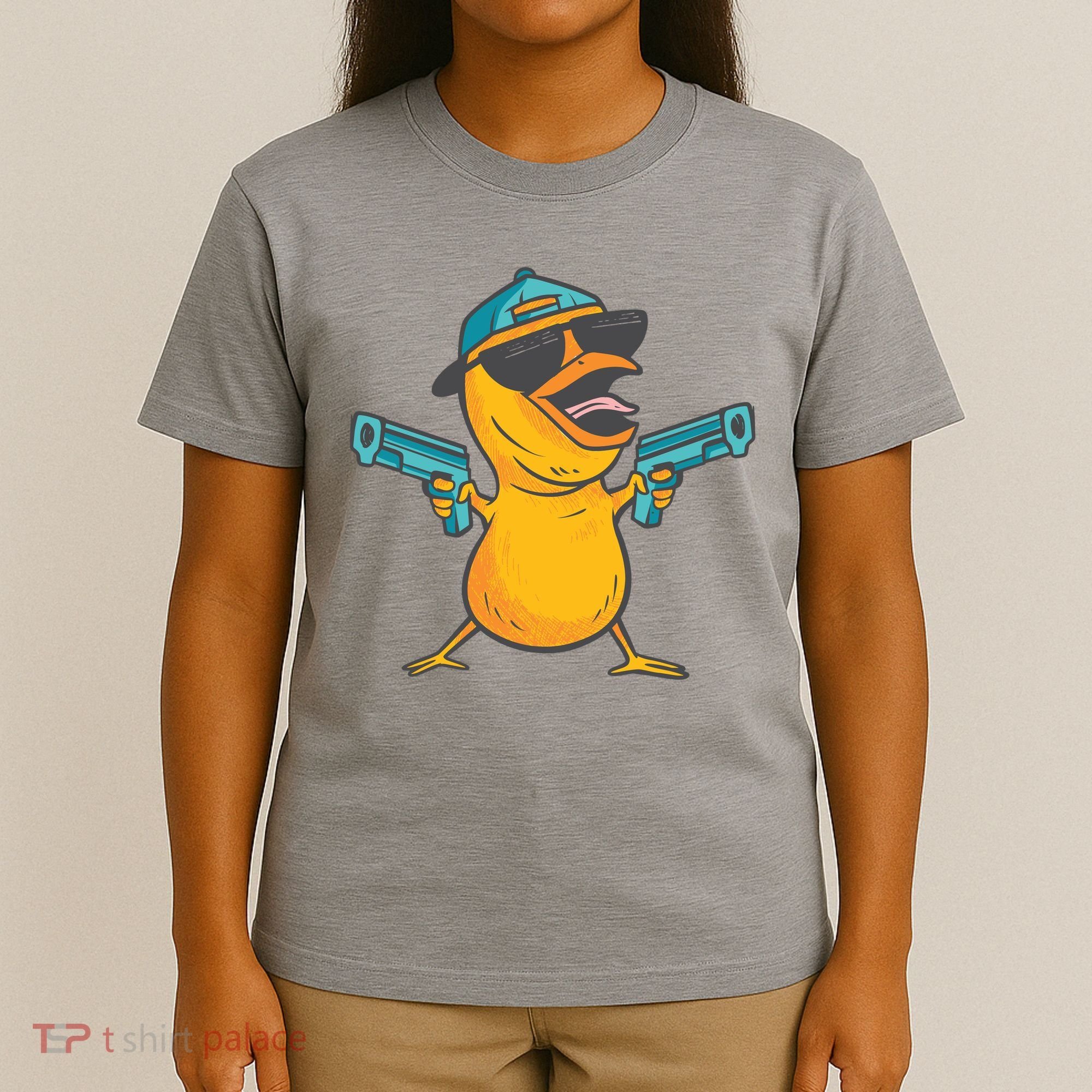 Chick Cartoon With Guns T-Shirt