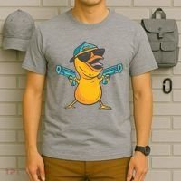Chick Cartoon With Guns T-Shirt thumb 6