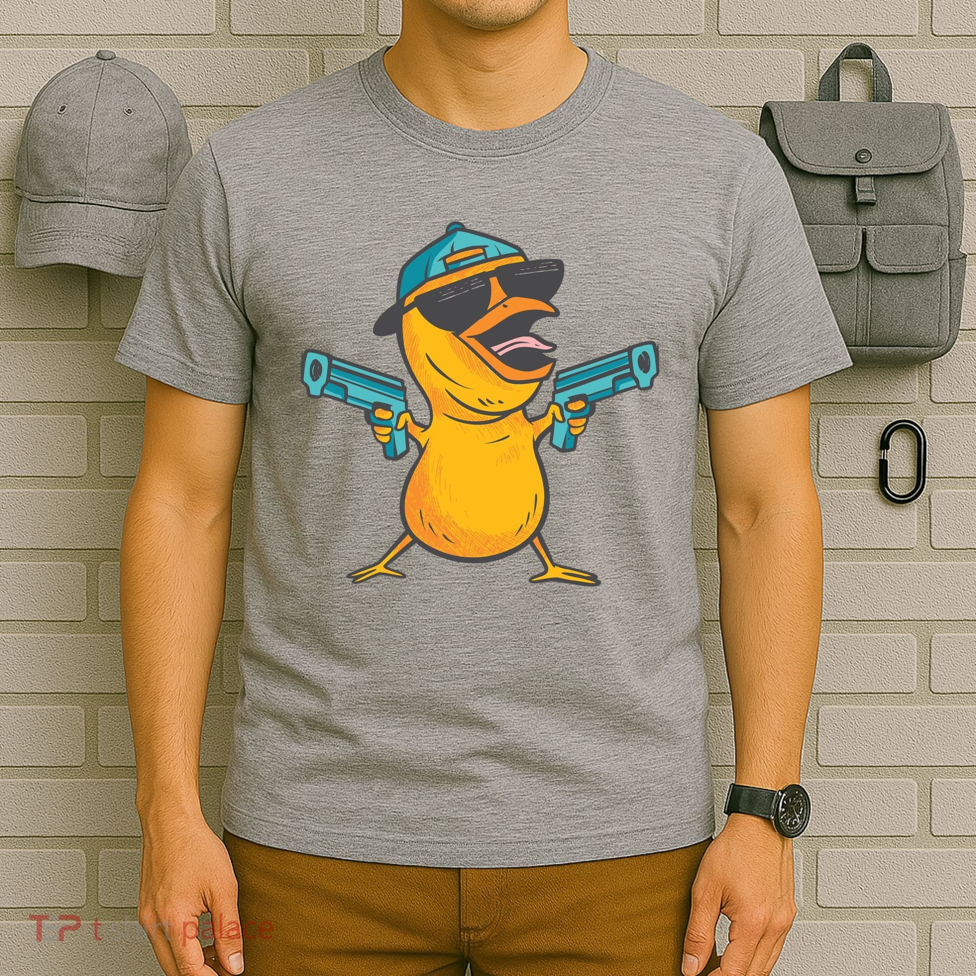 Chick Cartoon With Guns T-Shirt