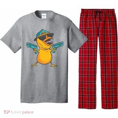 Chick Cartoon With Guns Pajama Set