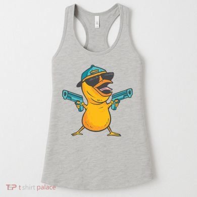 Chick Cartoon With Guns Women's Tank Top
