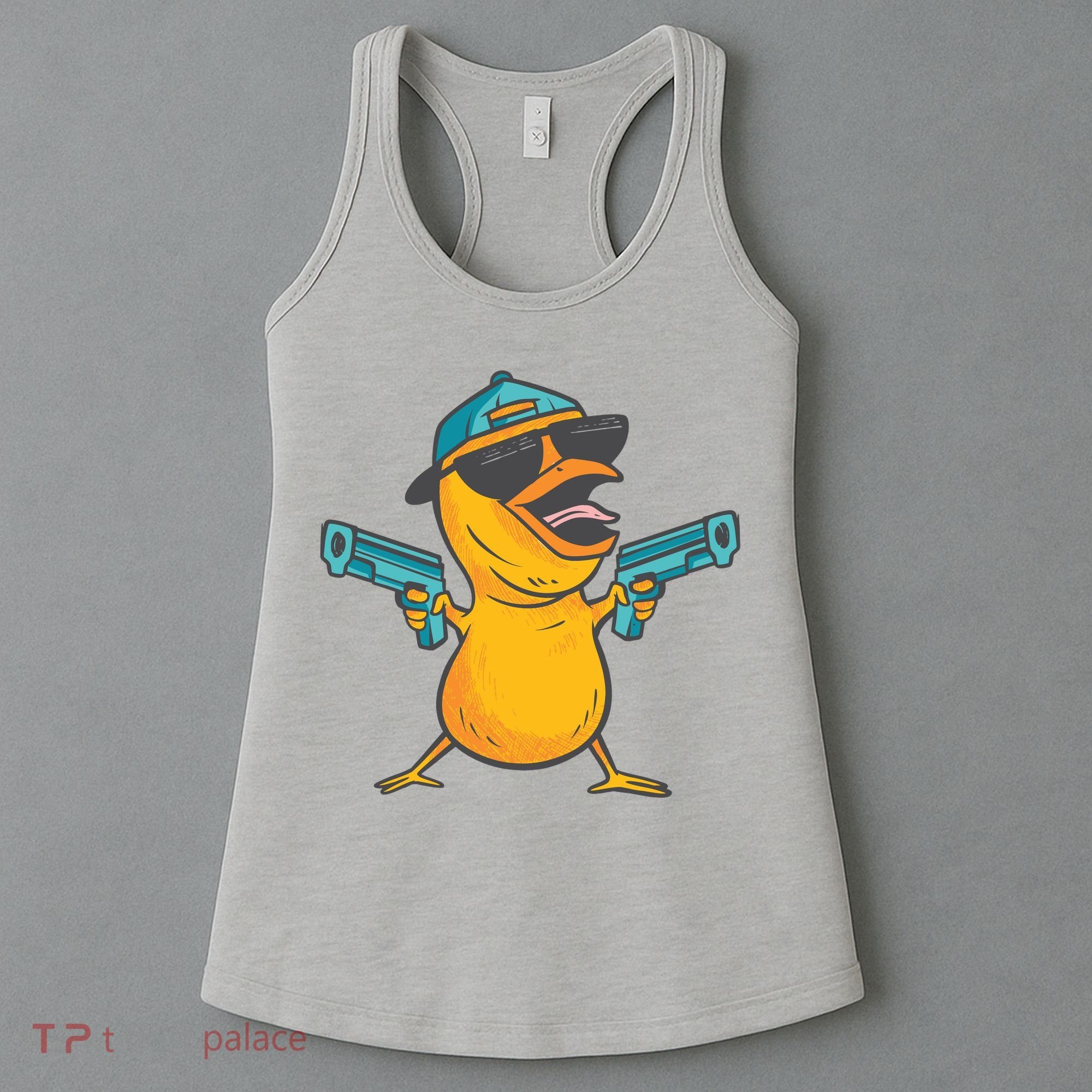 Chick Cartoon With Guns Women's Tank Top