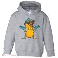 Chick Cartoon With Guns Toddler Hoodie thumb 0