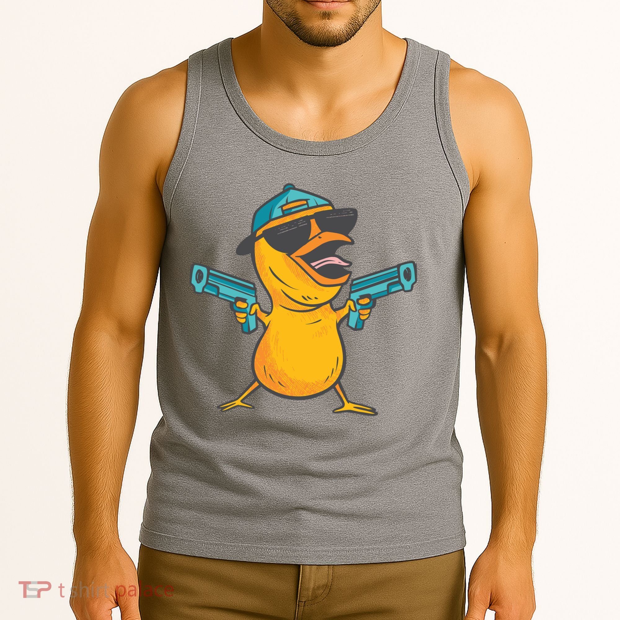Chick Cartoon With Guns Tank Top