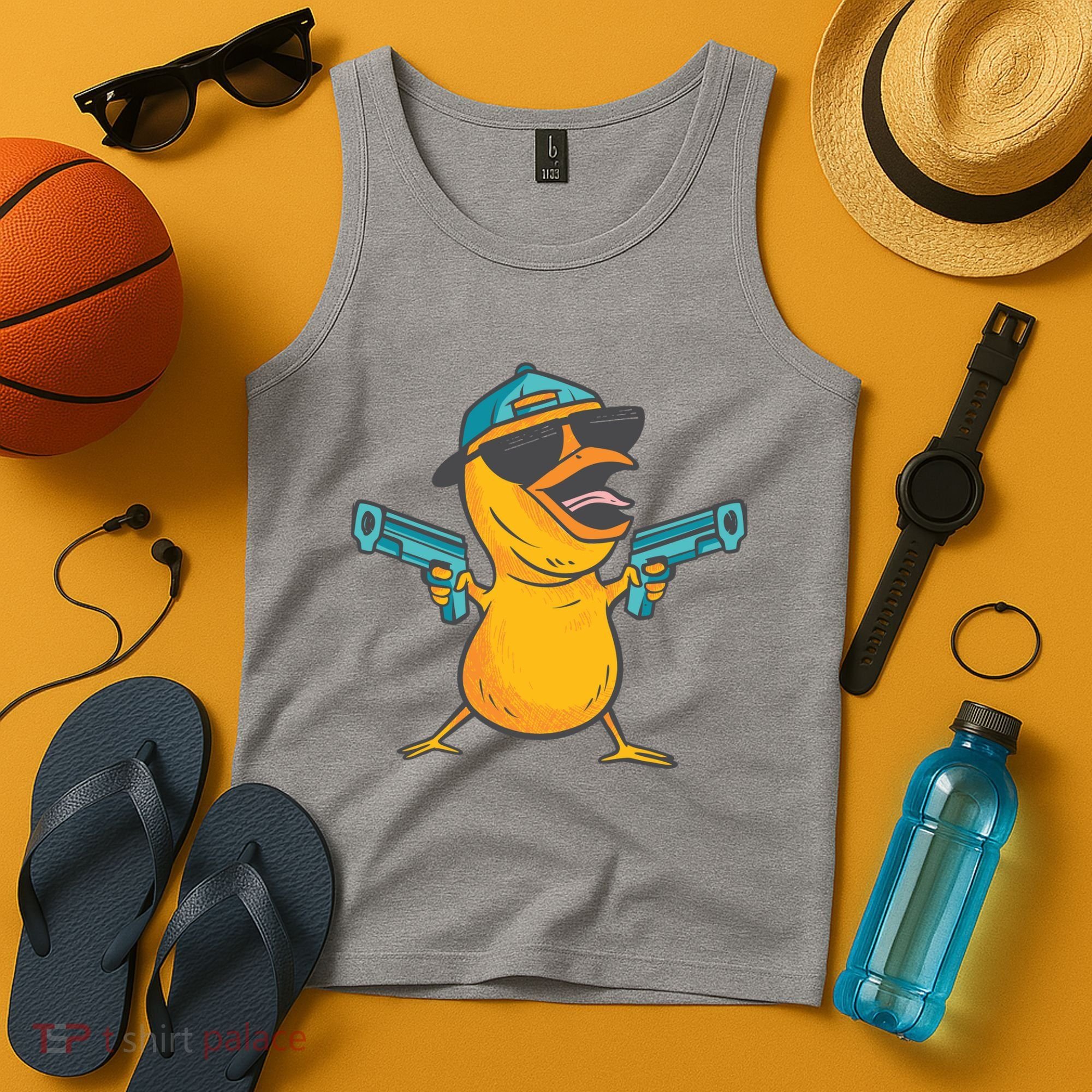 Chick Cartoon With Guns Tank Top