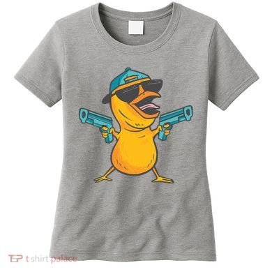 Chick Cartoon With Guns Women's T-Shirt