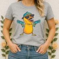Chick Cartoon With Guns Women's T-Shirt thumb 2