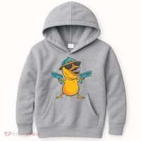 Chick Cartoon With Guns Kids Hoodie thumb 0