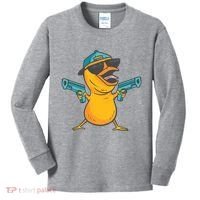 Chick Cartoon With Guns Kids Long Sleeve Shirt thumb 0