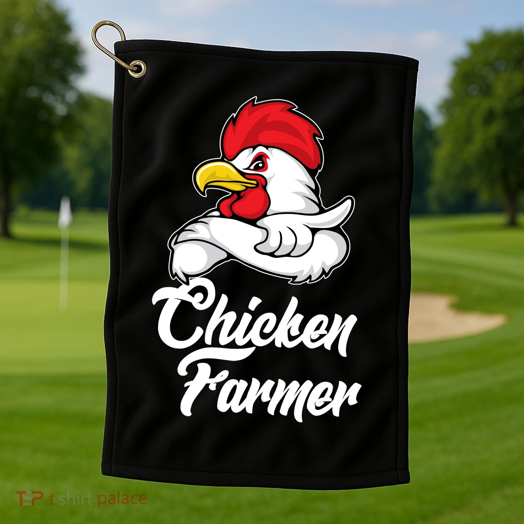 Chicken Farmer  Golf Towel