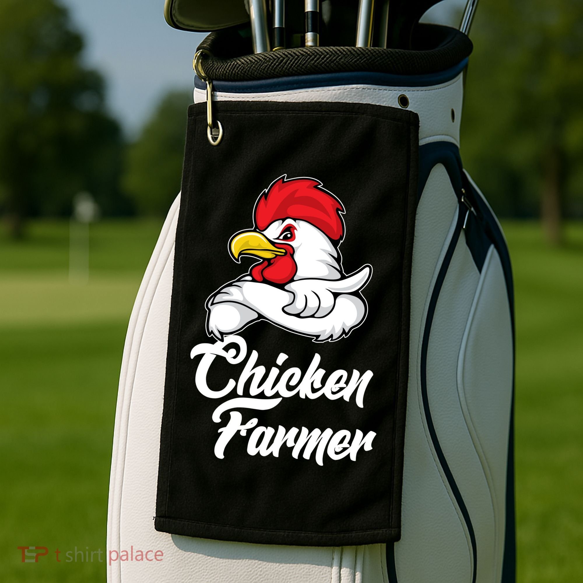Chicken Farmer  Golf Towel