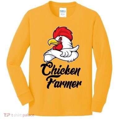 Chicken Farmer  Kids Long Sleeve Shirt