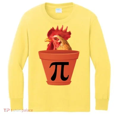 Chicken Pot Pie Funny Pi Kids Long Sleeve Shirt