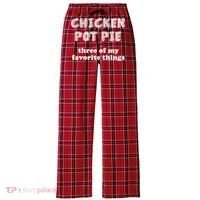 Chicken Pot Pie My Three Favorite Things Women's Flannel Plaid Pajama Pants thumb 0