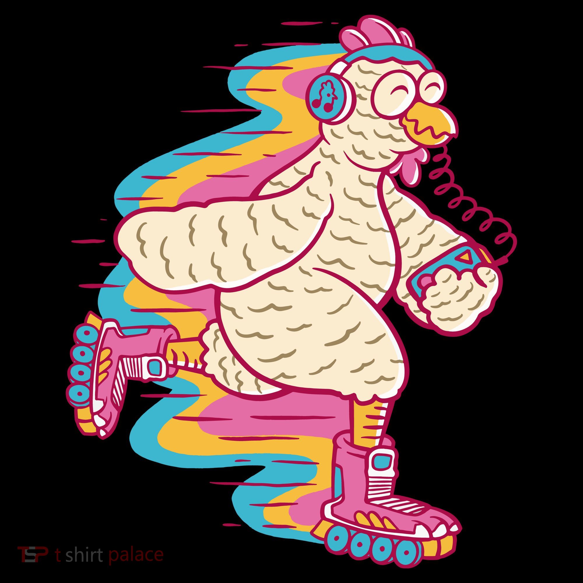 Chicken Roller Skating Ornament