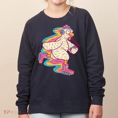 Chicken Roller Skating Women's Sweatshirt