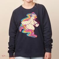 Chicken Roller Skating Women's Sweatshirt thumb 0