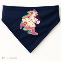 Chicken Roller Skating USA-Made Doggie Bandana thumb 0