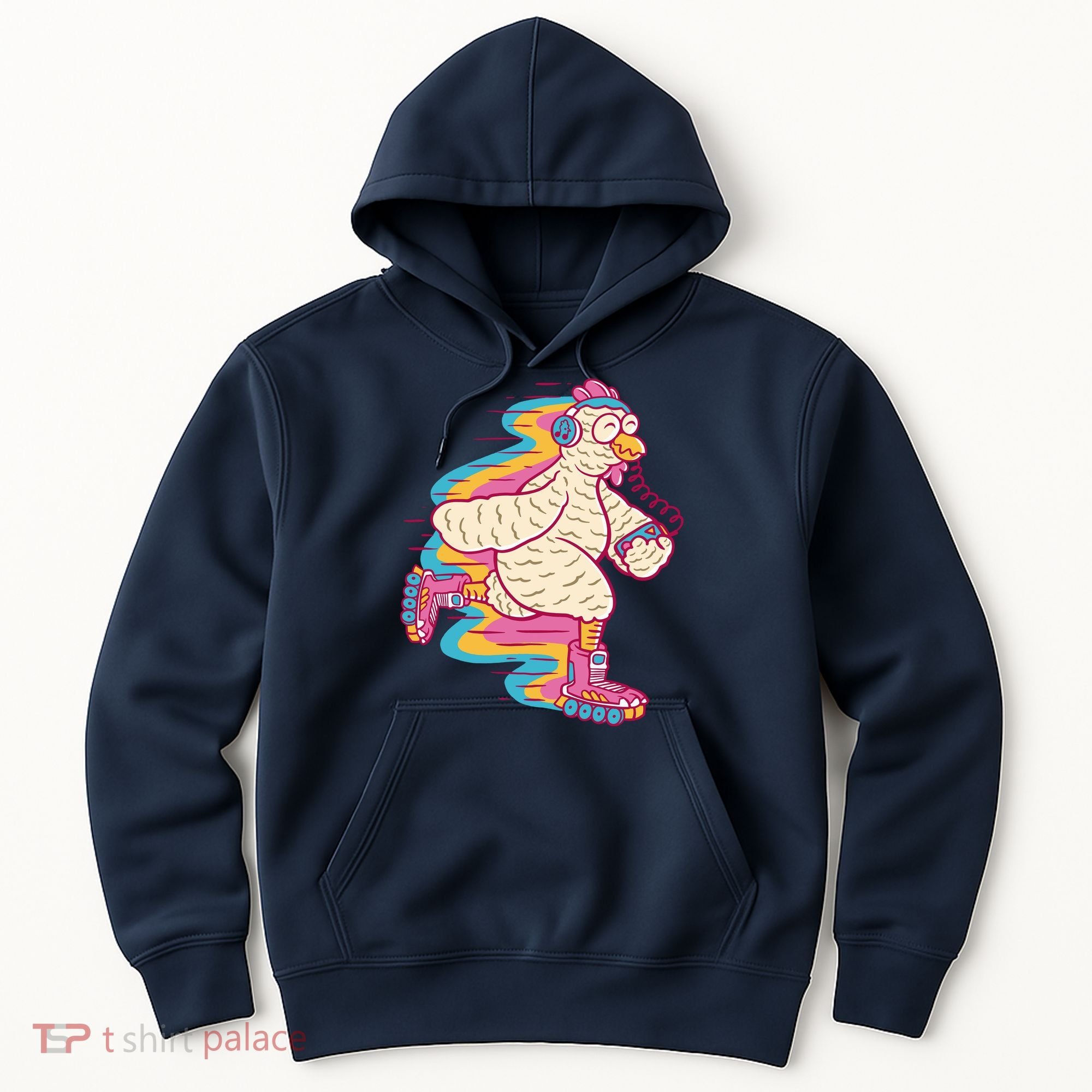 Chicken Roller Skating Hoodie
