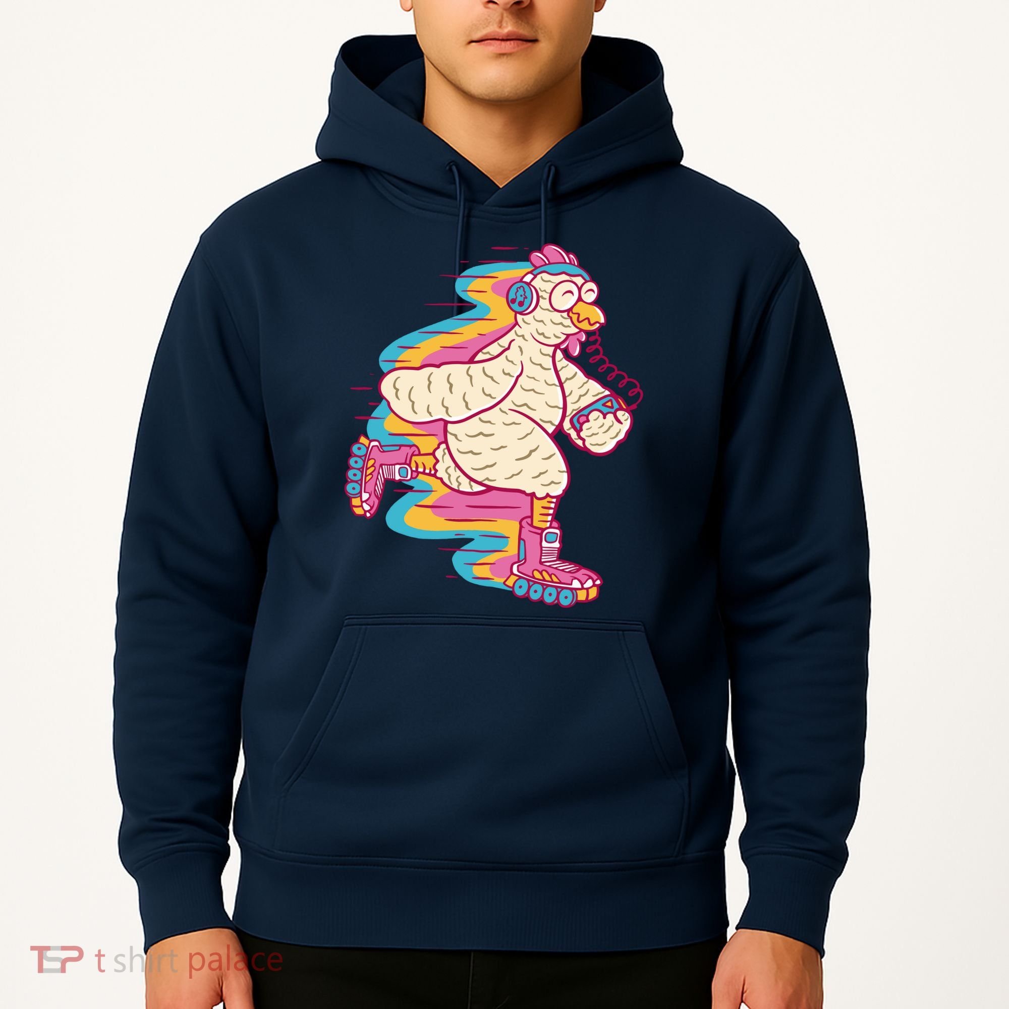 Chicken Roller Skating Hoodie