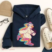 Chicken Roller Skating Hoodie thumb 4