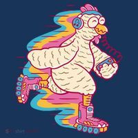 Chicken Roller Skating T-Shirt thumb 7