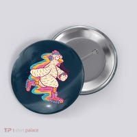 Chicken Roller Skating Button thumb 0