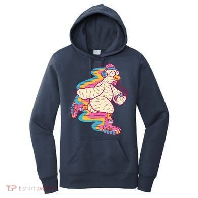 Chicken Roller Skating Women's Hoodie