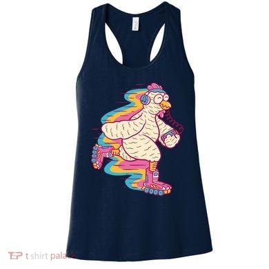 Chicken Roller Skating Women's Tank Top