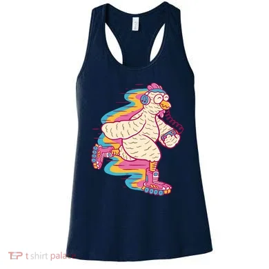 Chicken Roller Skating Women's Tank Top